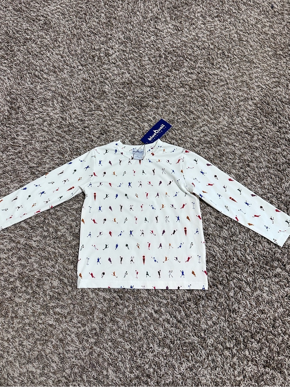 Blue Quail boys First Down Long Sleeve Performance Tee